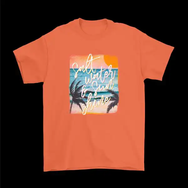 Salt Water & Sunshine T-Shirt – Relaxing Beach Vibes Tee