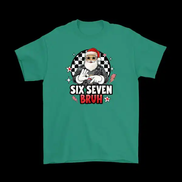 Santa Christmas Six Seven Slang Tee – Funny Holiday Graphic Shirt
