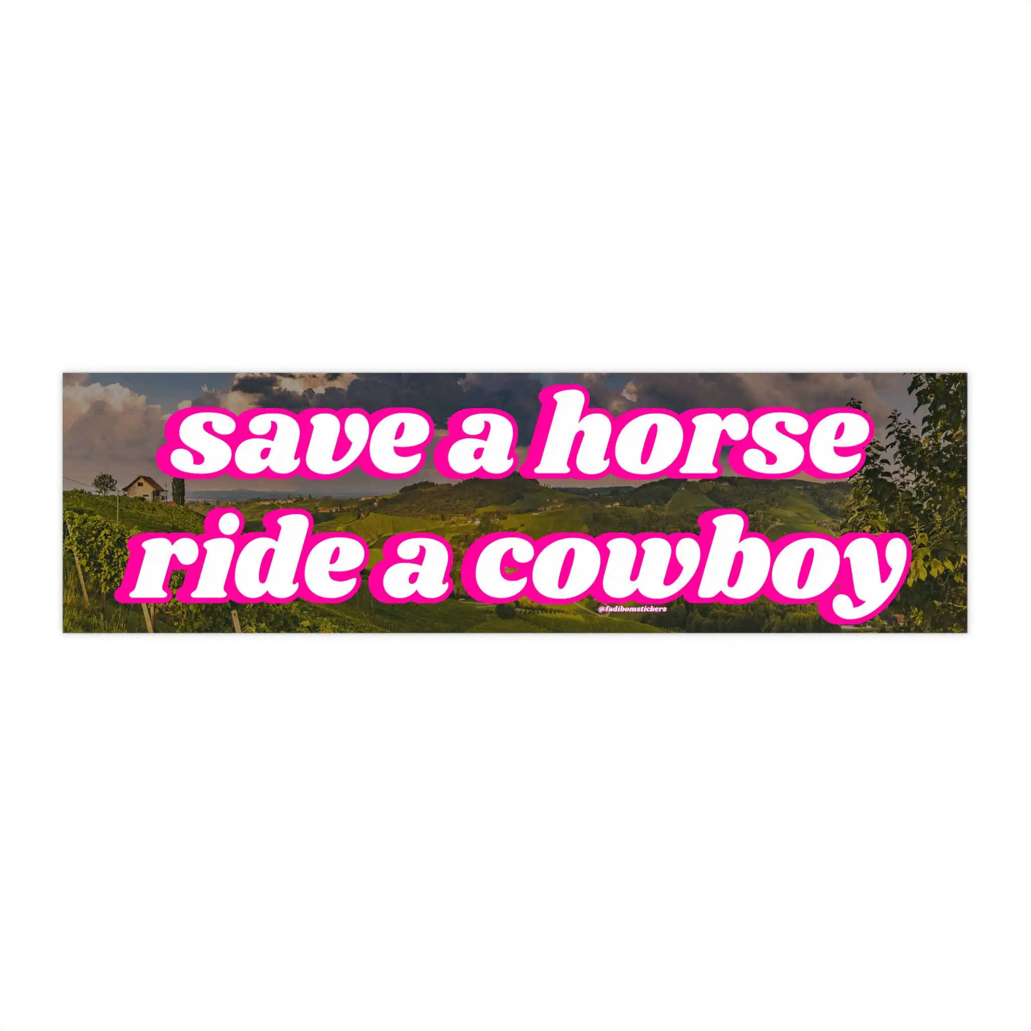 Save a Horse Ride a Cowboy Bumper Sticker – Funny Vinyl Design Save a Horse Ride a Cowboy Bumper Sticker – Funny Vinyl Design