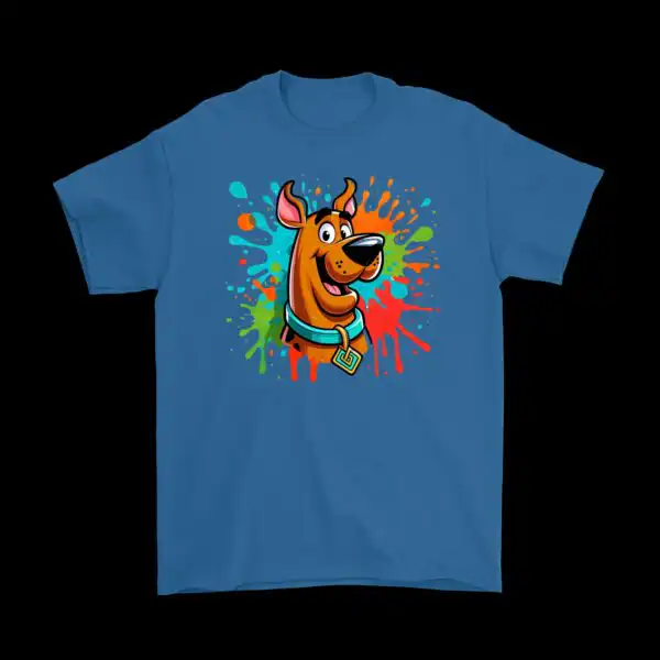 Scooby Doo Paint Splatter Shirt – Fun Retro Cartoon Tee
