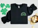 Shamrock Rainbow Embroidered Sweatshirt – Lucky St. Patrick's Day Tee
