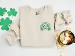 Shamrock Rainbow Embroidered Sweatshirt – Lucky St. Patrick's Day Tee