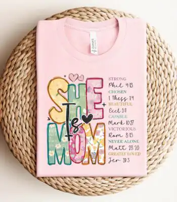 She Is Strong Sweatshirt - Faith Tee for Empowered Moms