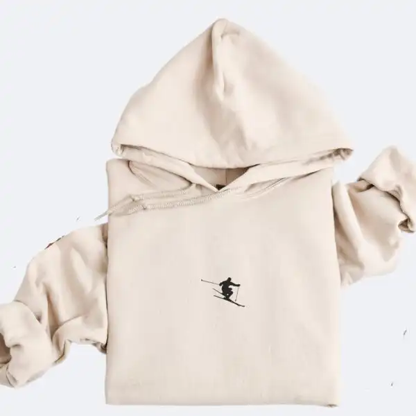 Skier Hoodie – Minimalist Warm Winter Sports Apparel for Ski Trips