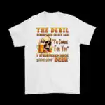 Skull Funny Drinking T-Shirt – The Devil Brings Beer Vibe