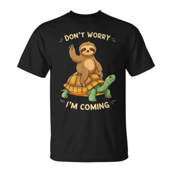 Sloth Riding Turtle Tee – Funny Distressed Shirt for Sloth Lovers
