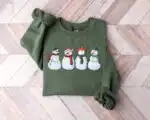 Snowman Sweatshirt – Custom Christmas Crewneck for Women