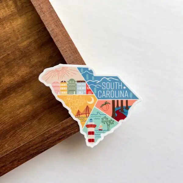 South Carolina Sticker – Weatherproof Travel Souvenir Design