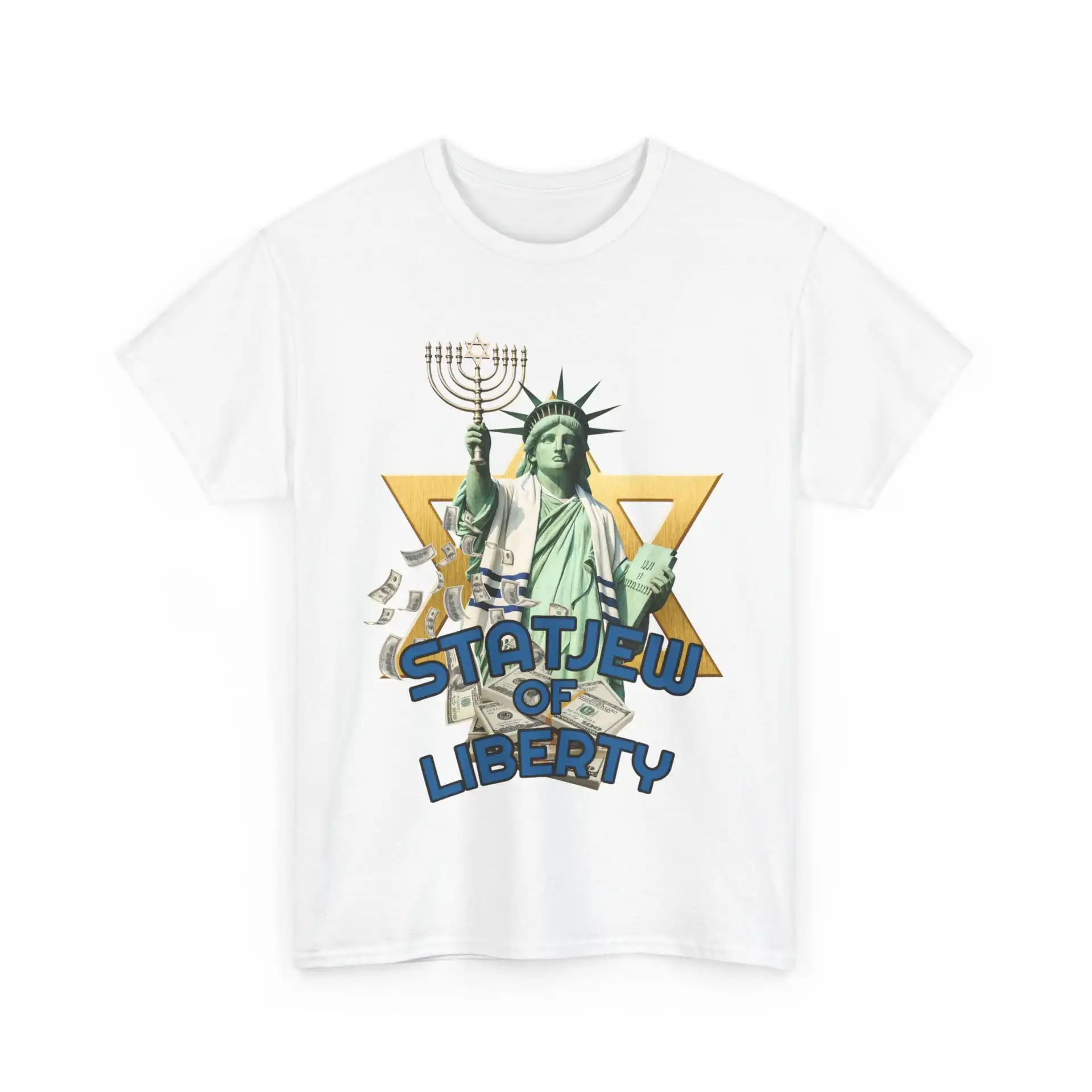 Statjew of Liberty Unisex Tee – Classic Cotton Graphic Shirt Statjew of Liberty Unisex Tee – Classic Cotton Graphic Shirt