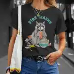 Stay Trashy Raccoon T-Shirt – Fun Design for Possum Lovers