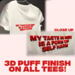 Stop Copying Me Y2K Baby Tee – Fun 3D Puff Graphic Shirt