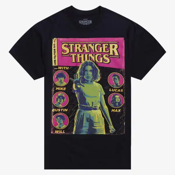 Stranger Things Hawkins Crew Graphic Tee – Vintage Style Shirt