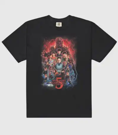 Stranger Things Season 5 Art T-Shirt – Soft Garment-Dyed Tee