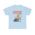 Stripping For a Living Electrician Tee – Funny Retro Graphic Shirt