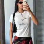 Subtle Lesbian Martini Baby Tee – Funny Retro LGBTQ Crop Top