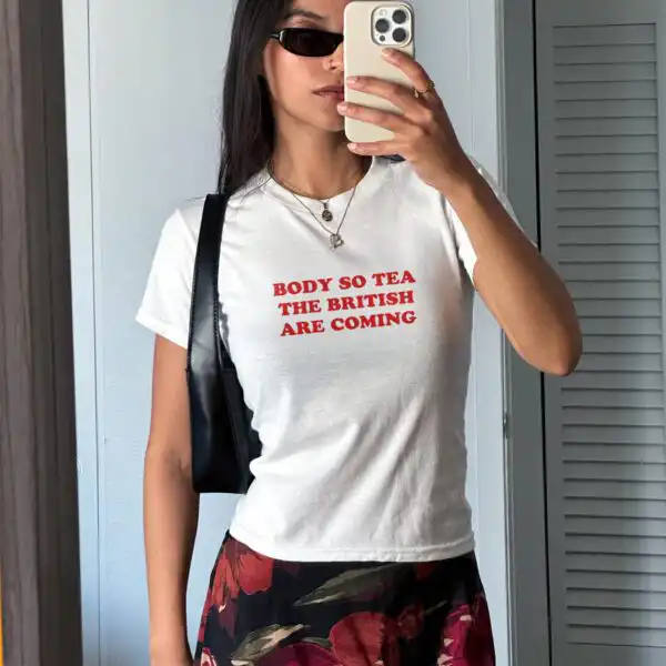 The British Are Coming Tee – Funny Retro Y2K Crop Shirt