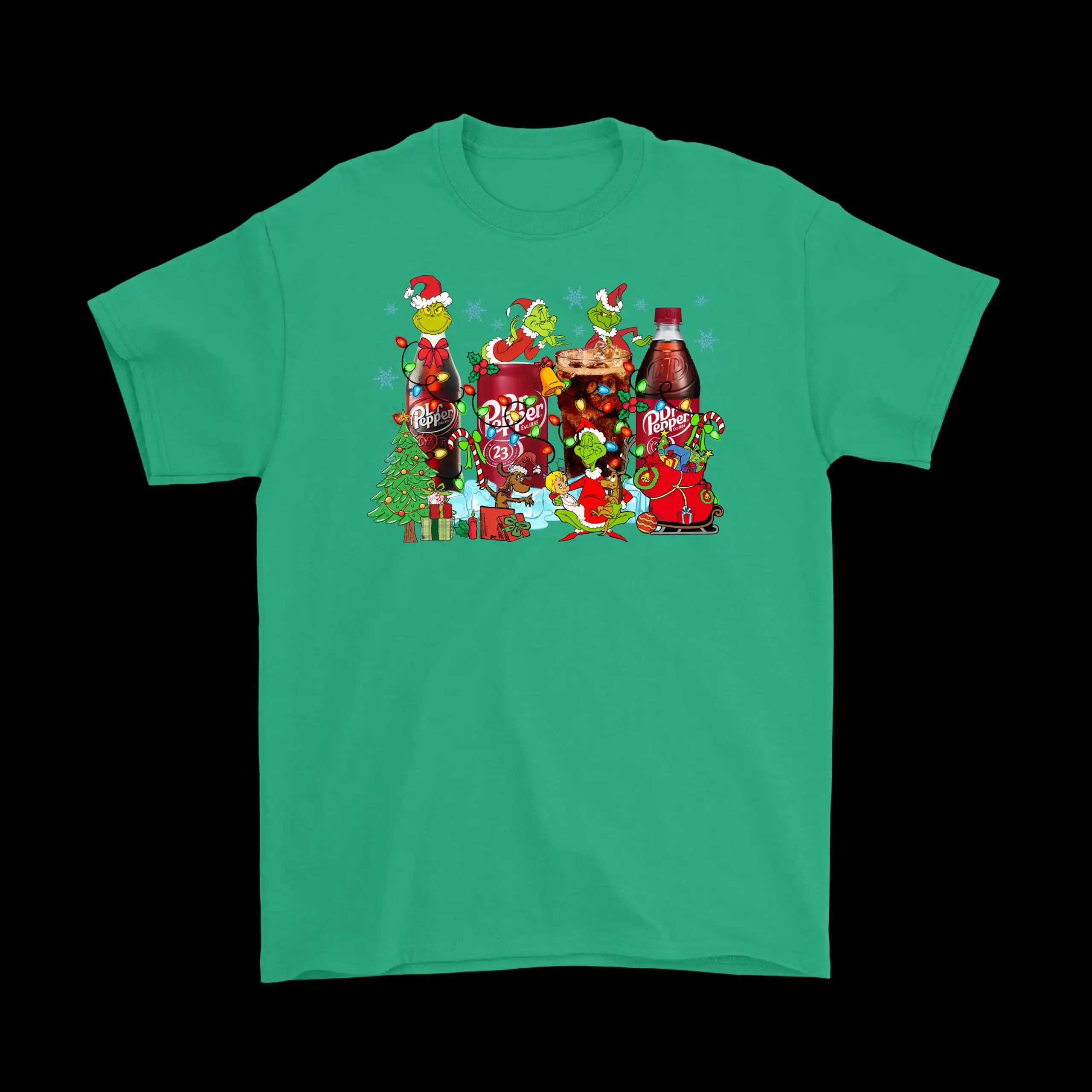 The Grinch Dr Pepper Holiday T-Shirt – Fun Christmas Cotton Tee The Grinch Dr Pepper Holiday T-Shirt – Fun Christmas Cotton Tee
