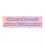 These Curbs Aren't Gonna Hit Themselves | Funny Bumper Sticker