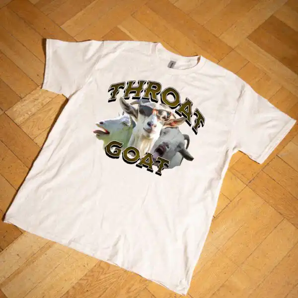 Throat Goat T-Shirt – Funny Unisex Tee for Gen Z Humor