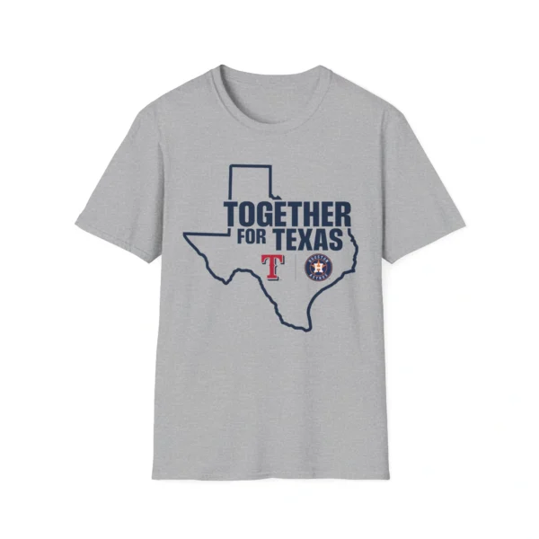 Together For Texas Rangers Astros Shirt – Athletic Grey Unity Tee