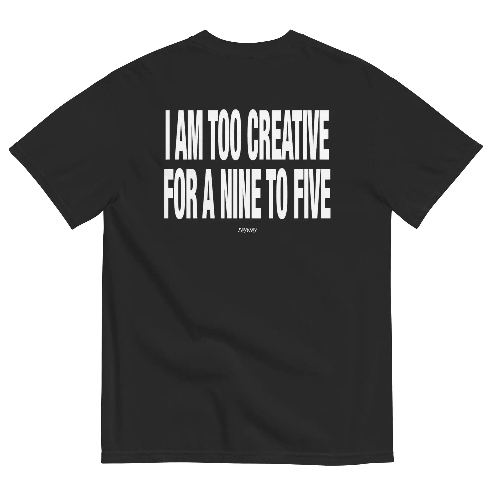Too Creative Unisex Tee – Handwritten Red Text Design Too Creative Unisex Tee – Handwritten Red Text Design
