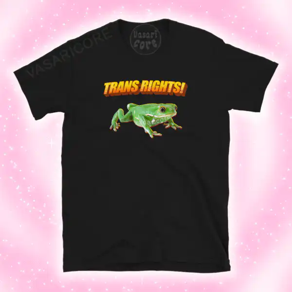 Trans Rights Frog Graphic Tee – Soft Cotton Support Shirt