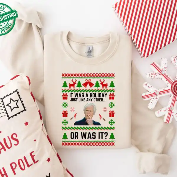 True Crime Christmas Sweater – Funny Holiday Party Sweatshirt