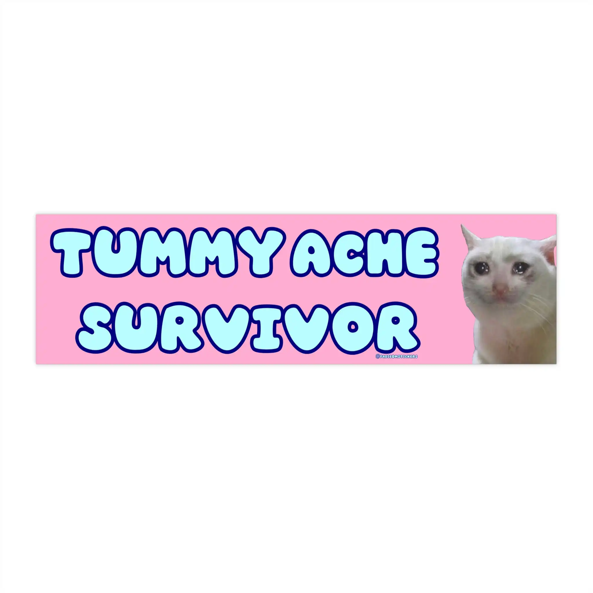 Tummy Ache Survivor Bumper Sticker – Funny Waterproof Vinyl Design Tummy Ache Survivor Bumper Sticker – Funny Waterproof Vinyl Design