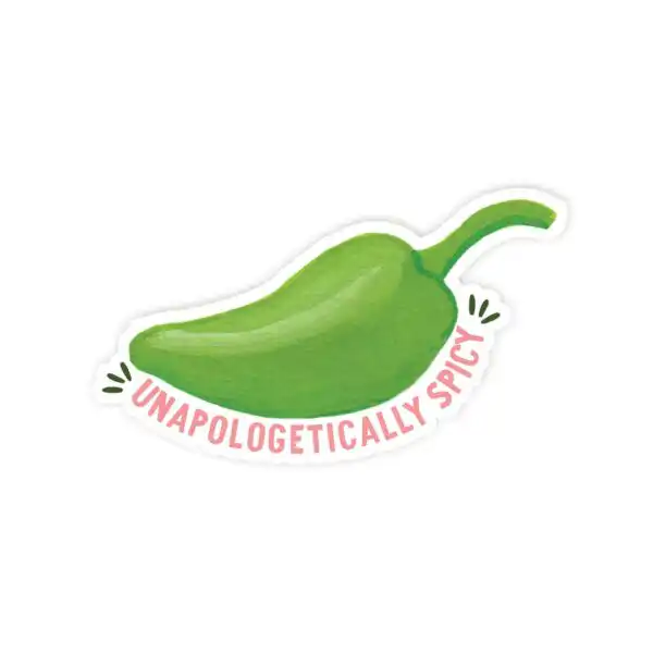 Unapologetically Spicy Jalapeno Sticker – Fun Waterproof Design