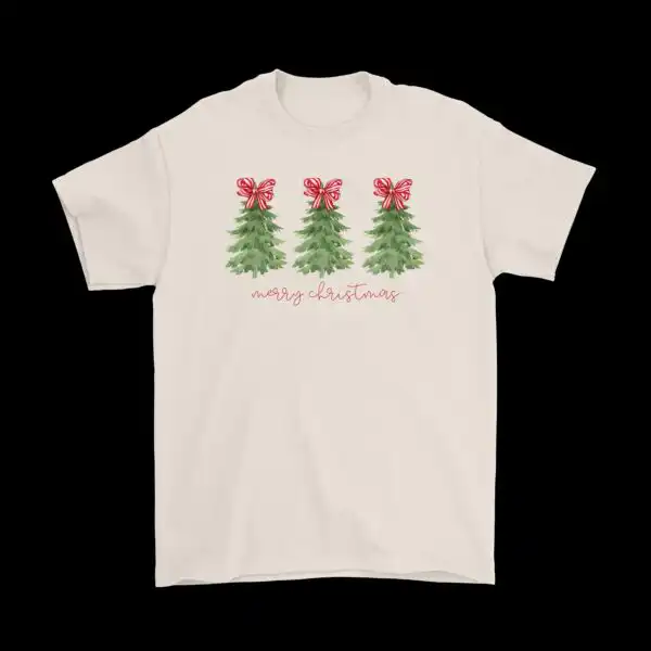 Watercolor Christmas Trees T-Shirt – Cute Holiday Graphic Tee