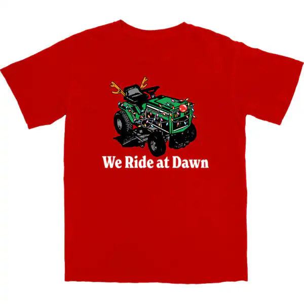 We Ride At Dawn Christmas T Shirt – Soft Cotton Holiday Tee