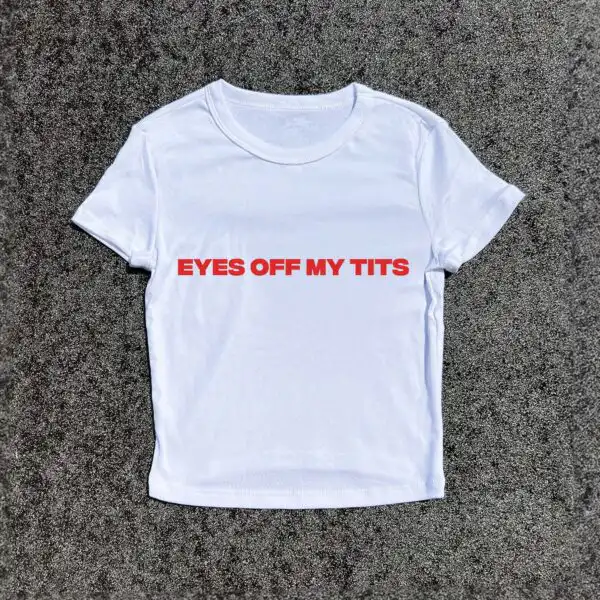 Women's Y2K Baby Fitted Tee – 3D Puff Graphic T-Shirt