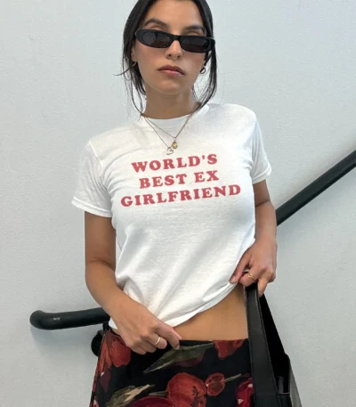 World’s Best Ex-Girlfriend Vintage Baby Tee – Funny Crop Top