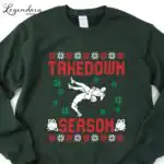 Wrestling Takedown Season Ugly Sweater Tee – Holiday Cheer Shirt
