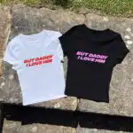 Y2K Baby Fitted Tee - Funny 3D Puff Print Casual Top
