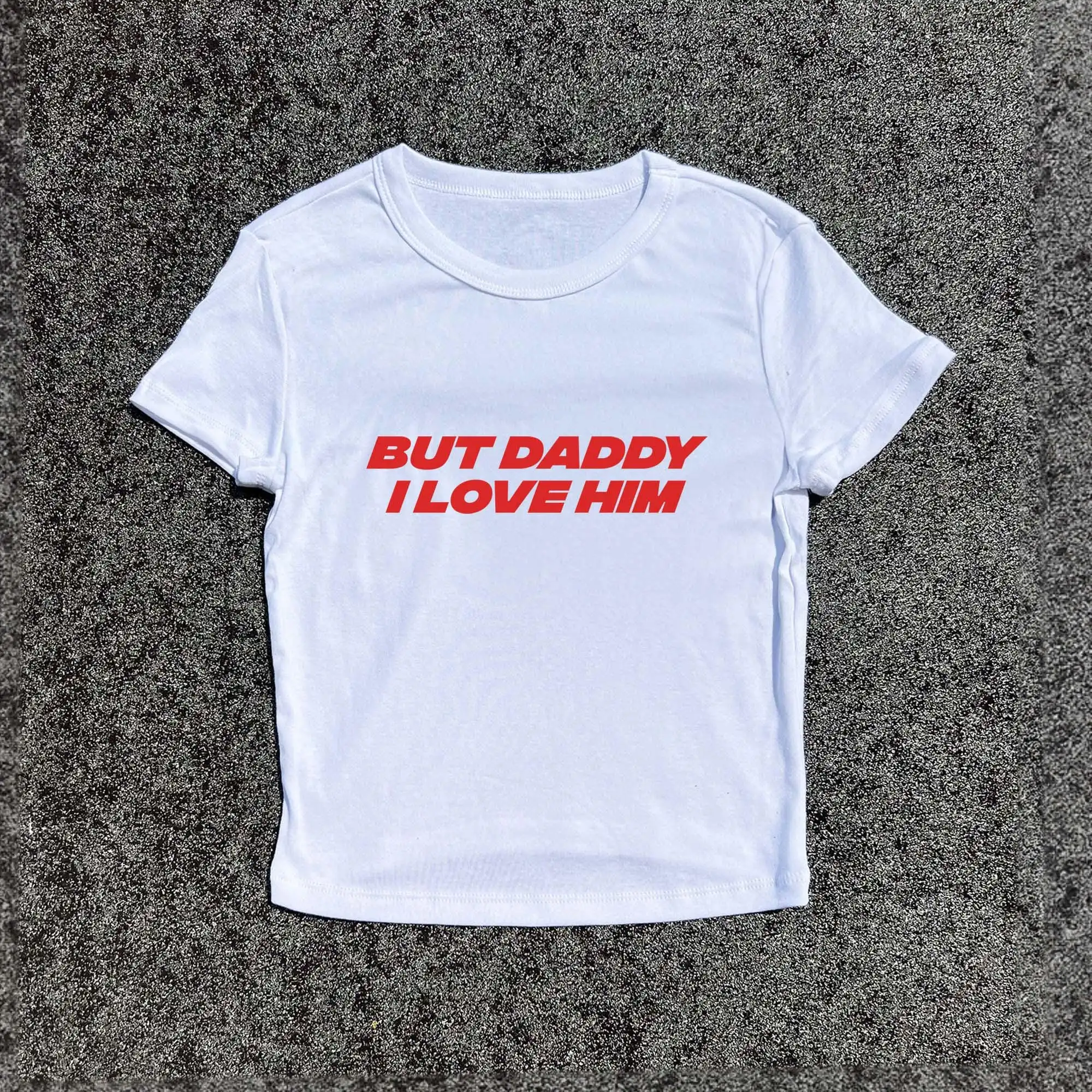 Y2K Baby Fitted Tee - Funny 3D Puff Print Casual Top Y2K Baby Fitted Tee - Funny 3D Puff Print Casual Top