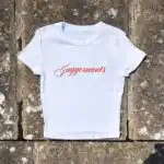 Y2K Baby Fitted Tee – Funny 3D Puff Top for Casual Style