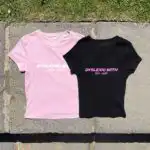 Y2K Baby Fitted Tee – Unique 3D Puff Design for Dyslexia Awareness