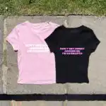 Y2K Baby Tee - I'm an Empath 3D Puff Print - Casual Women's Shirt