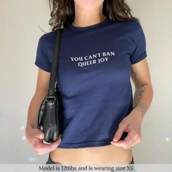 You Can't Ban Queer Joy Tee – Funny LGBTQ+ Pride Graphic Top