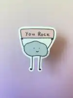 You rock vinyl sticker – Cute durable die cut for any surface