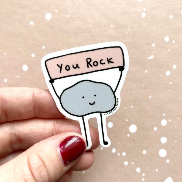 You rock vinyl sticker – Cute durable die cut for any surface