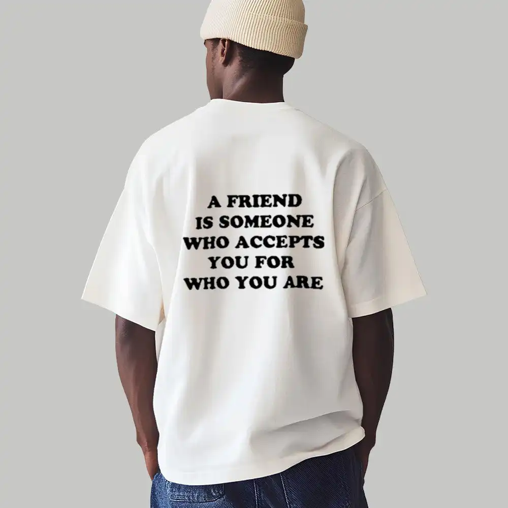 A friend accepts you shirt – Minimalist black and white tee A friend accepts you shirt – Minimalist black and white tee