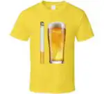 Beer And Cigarette Meme T Shirt – Soft Combed Cotton Tee