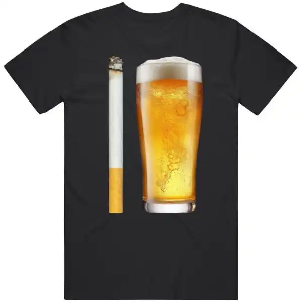 Beer And Cigarette Meme T Shirt – Soft Combed Cotton Tee