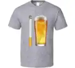 Beer And Cigarette Meme T Shirt – Soft Combed Cotton Tee