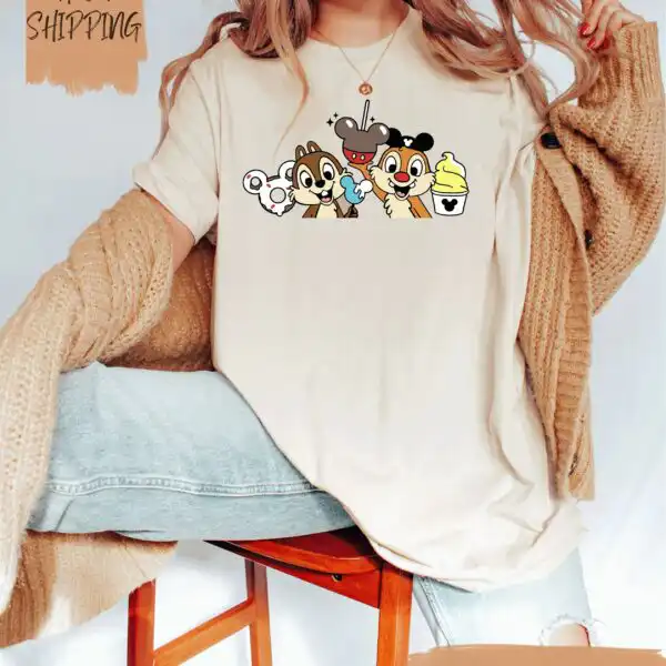 Chip and Dale Disney Snacks Shirt – Cute Family Trip Tee