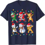 Dabbing Santa Elf Friends T-Shirt – Funny Christmas Dance Tee