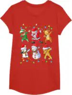 Dabbing Santa Elf Friends T-Shirt – Funny Christmas Dance Tee