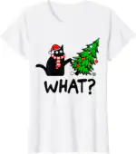 Funny Black Cat Christmas Tee – Gift for Cat Lovers and Owners